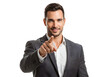 © Hung - Handsome smiling male executive pointing his finger