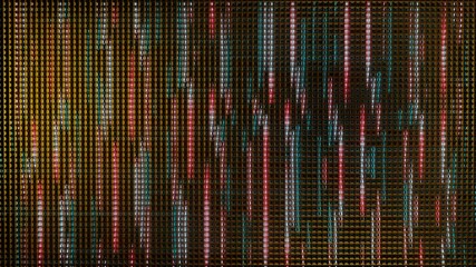 Animation of abstract technology background. Abstract Programming Code on computer screen . Abstract neon background.