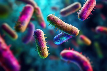 Poster - Pills surround and attack bacteria symbolizing advancements in medical science and health treatment strategies. Generative AI