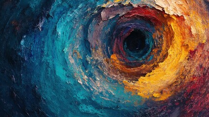 Poster - Swirling patterns of vibrant hues create an energetic abstract piece full of movement and depth, evoking strong emotions