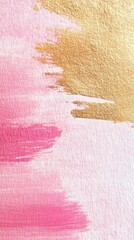 Poster - Colorful brush strokes in shades of pink and gold blend beautifully, adding a lively touch to any creative project or decor