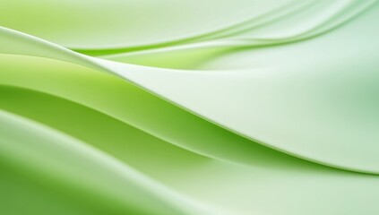 Wall Mural - Abstract green wave pattern with soft flowing curves