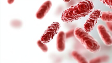 Poster - Group of red blood cells in a microscopic view showing their structure and arrangement
