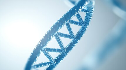 Poster - Close up image of dna helix structure under microscope with bright background