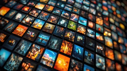Poster - A captivating mosaic of diverse images, showcasing a vibrant collection of digital photos and visuals. Explore the world through this stunning display of multimedia art.