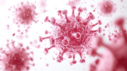 Poster - Multiple images of a corona virus illustration with various colors and styles on a plain background