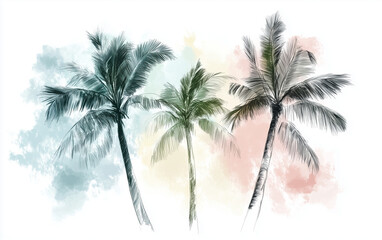 palm tree silhouette illustration