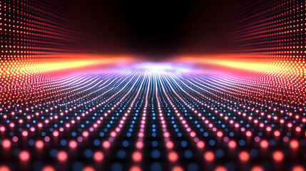 Poster - Abstract Futuristic Data Stream with Glowing Particles and Dynamic Light Effects