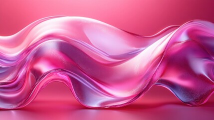 Poster - Abstract Pink Wave Pattern ? Aesthetic Design for Creative Use