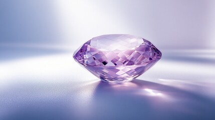 Poster - Stunning Amethyst Gemstone on Elegant Soft Gradient Background