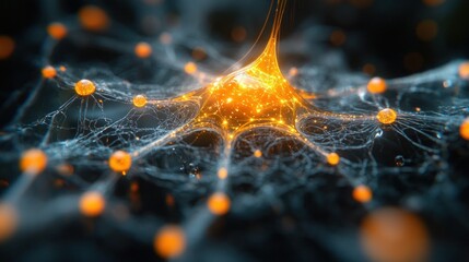Poster - Glowing Neural Network Visualization in a Digital Space