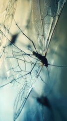 Poster - Delicate Insect Wings with Intricate Veins and Texture Background
