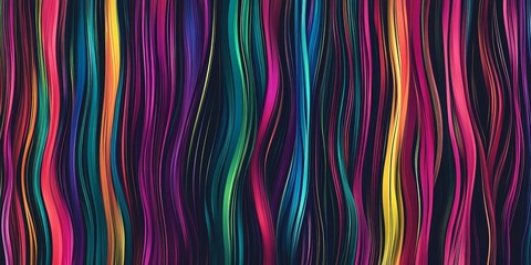 Aufkleber - Abstract colorful wavy lines background.