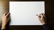 © ArtisticVision - Hands Preparing to Write on a Blank Sheet of Paper