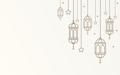 Wall Mural - Islamic Background design for Ramadan Kareem vector illustration