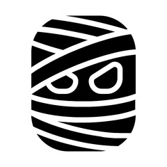 Mummy Wrap Face Solid Icon