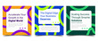 © Applesix_std - Modern and vibrant digital square banner set featuring dynamic abstract line designs. Usable for social media post, and web