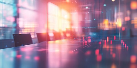 Poster - An abstract background presents a digital signature appearing on a holographic display within a blurred corporate meeting room.