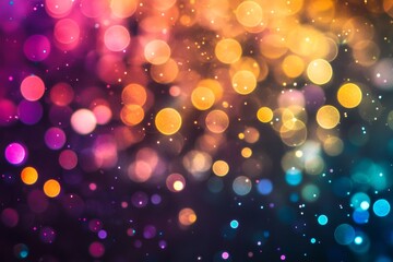 festive colorful bokeh lights, night, abstract background, celebratory design
