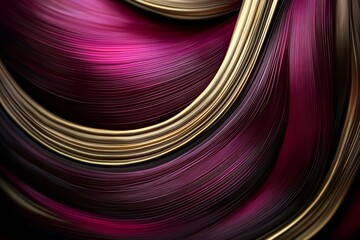 Wall Mural - Abstract luxury background featuring a swirling burgundy and gold design.
