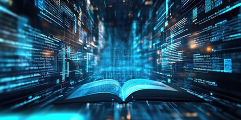 Poster - a futuristic encyclopedia interface that includes interactive multimedia content for comprehensive a