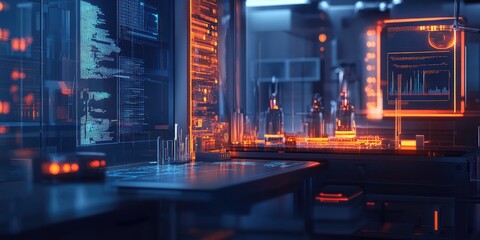 Poster - a cutting-edge research laboratory featuring ai-powered tools that facilitate groundbreaking discove