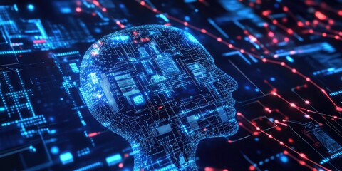 Poster - a futuristic data processing hub utilizing ai tools to guarantee accurate analysis.