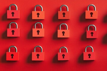 Poster - A lock icon represents secure networks and privacy in the digital landscape.