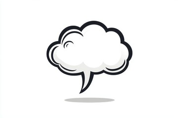 Aufkleber - Blank white speech bubble with shadow.