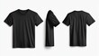 © Alis - Black T-Shirt Mockup: Front, Side, and Back Views