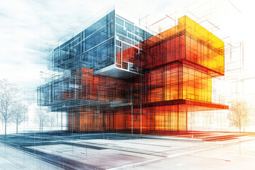 Poster - Innovative architectural visualization showcasing modern design elements