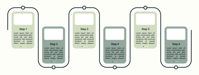 Infographic steps journey process flow chart workflow with page slide for more information