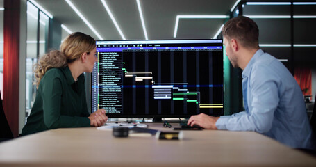 Poster - Conference Room Meeting With TV Screen