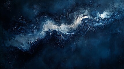 Poster - Abstract blue background. Fantasy fractal texture. Digital art. 3D rendering.