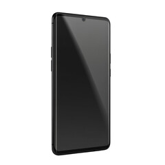 Aufkleber - A black smartphone is shown with a dark screen and a subtle front camera lens visible at the top.