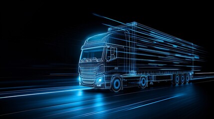Poster - Cargo management, freight automation, AI-driven solutions, digital transformation, autonomous vehicles, futuristic operations