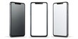 © NorthStar Creations - Three Black Smartphones with Different Screen Displays, Smartphone Mockup, Mobile Phone ,mockup