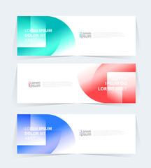 Wall Mural - geometric banner design with vector presentation template.
