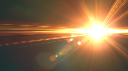 Wall Mural - glowing abstract sunburst with digital lens flare, allowing for color adjustments using layers