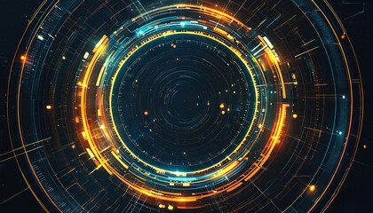 Poster - Fractal Burst of Light and Motion in Space