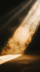Poster - Illuminated spotlight effect on product display studio visual content dark environment artistic perspective creative concept