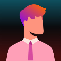 Wall Mural - gradient avatar man