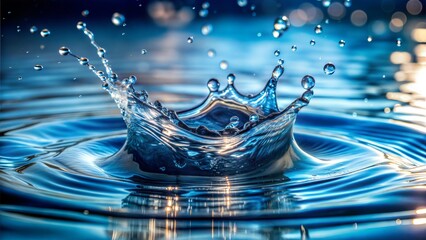 Canvas Print - water splash on the black background