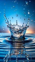 Canvas Print - water splash with bubbles and splashes