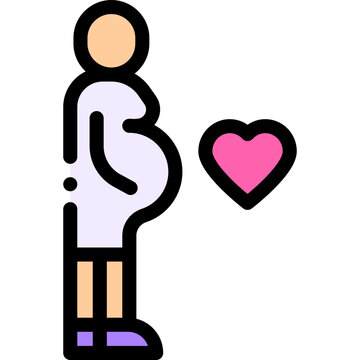Hand painted mother and baby multi colored icon pack