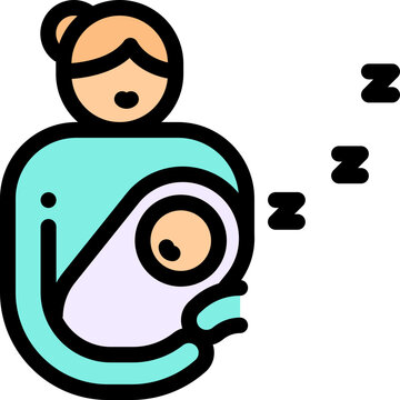 Hand painted mother and baby multi colored icon pack