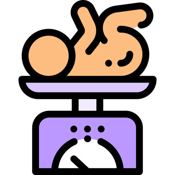 Hand painted mother and baby multi colored icon pack