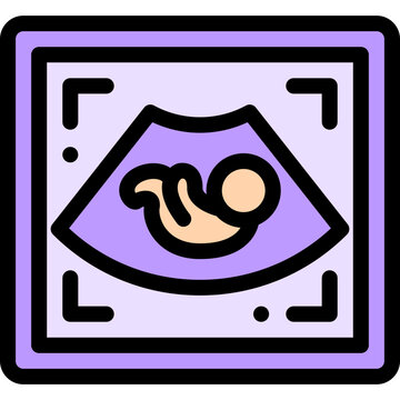 Hand painted mother and baby multi colored icon pack