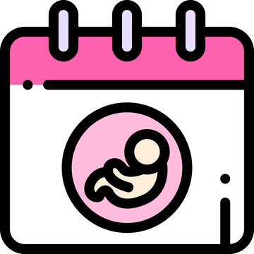 Hand painted mother and baby multi colored icon pack