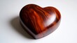 © muji - Hand-Carved Heart-Shaped Wooden Box: A Symbol of Love and Remembrance